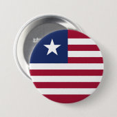 Vlag van Liberia Ronde Button 7,6 Cm (Voorkant /achterkant)