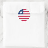 Vlag van Liberia Ronde Sticker (Tas)