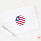 Vlag van Liberia Ronde Sticker (Envelop)