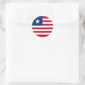 Vlag van Liberia Ronde Sticker (Tas)
