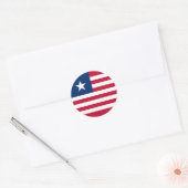 Vlag van Liberia Ronde Sticker (Envelop)
