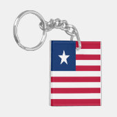 Vlag van Liberia Sleutelhanger (Voorkant Links)