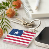 Vlag van Liberia Sleutelhanger (Voorkant Rechts)