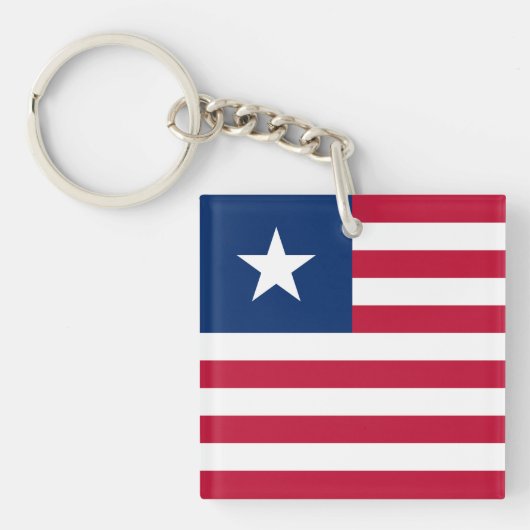 Vlag van Liberia Sleutelhanger (Voorkant)