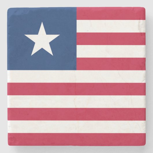 Vlag van Liberia Stenen Onderzetter (Voorkant)