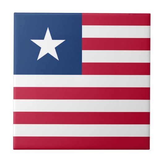 Vlag van Liberia Tegeltje (Voorkant)