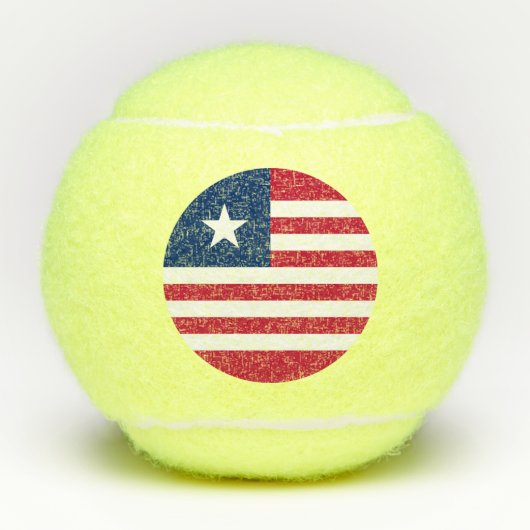 Vlag van Liberia Tennisballen (Voorkant)