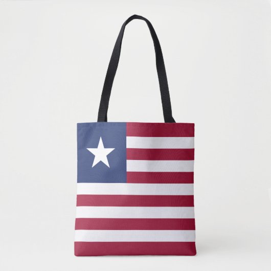 Vlag van Liberia Tote Bag (Voorkant)