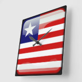 Vlag van Liberia Vierkante Klok (Hoek)