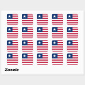 Vlag van Liberia Vierkante Sticker (Vel)