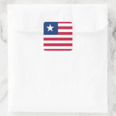 Vlag van Liberia Vierkante Sticker (Tas)