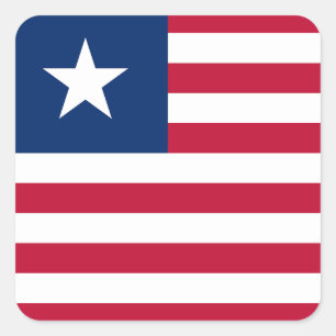 Vlag van Liberia Vierkante Sticker