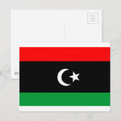 Vlag van Libië Briefkaart (Voorkant / Achterkant)