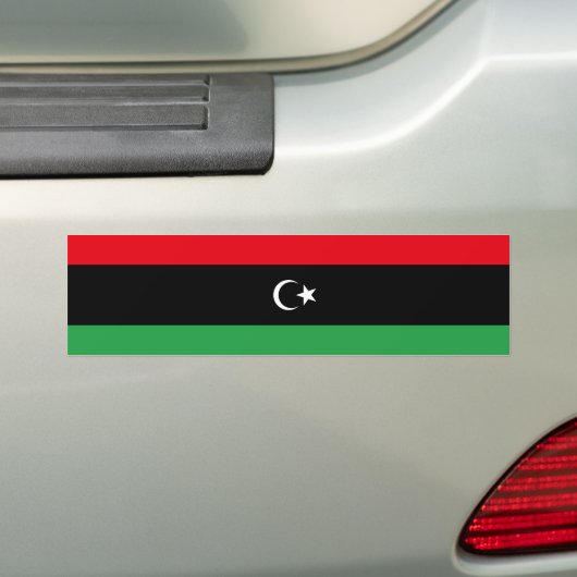Vlag van Libië Bumpersticker (Op auto)