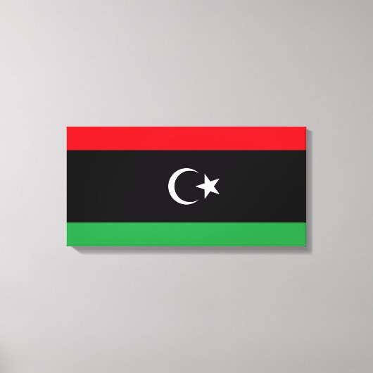 Vlag van Libië Canvas Afdruk (Voorkant)