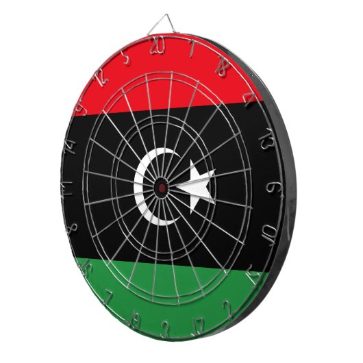 Vlag van Libië Dartbord (Voorkant Rechts)