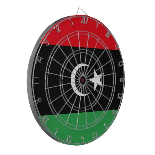 Vlag van Libië Dartbord (Voorkant Links)