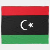 Vlag van Libië Fleece Deken (Voorkant (Horizontaal))