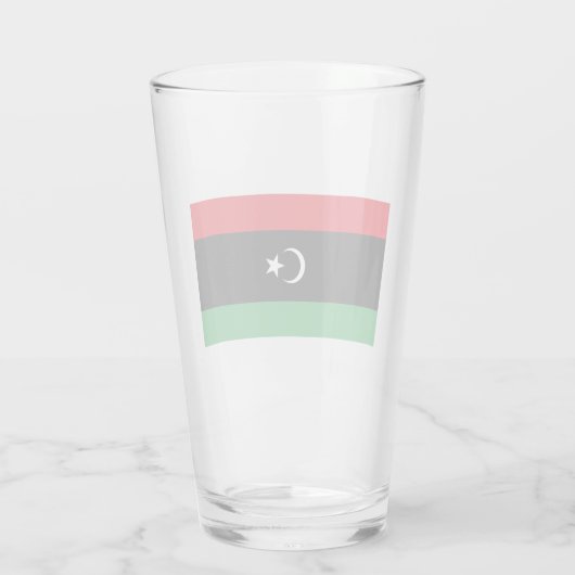 Vlag van Libië Glas (Achterkant)