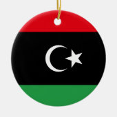 Vlag van Libië Keramisch Ornament (Voorkant)