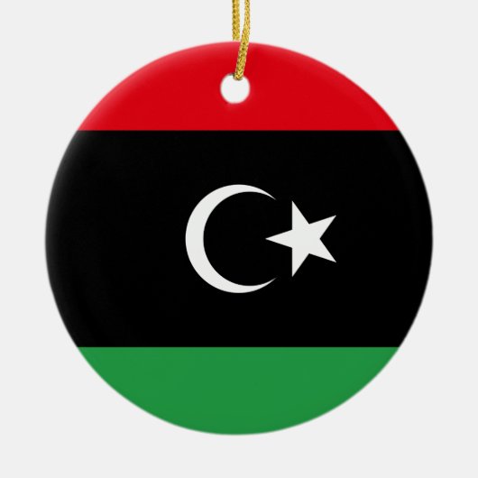 Vlag van Libië Keramisch Ornament (Voorkant)