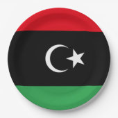 Vlag van Libië Papieren Bordje (Voorkant)