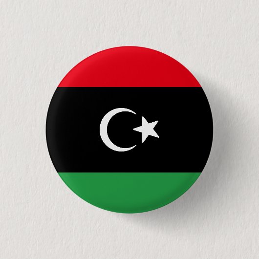Vlag van Libië Ronde Button 3,2 Cm (Voorkant)