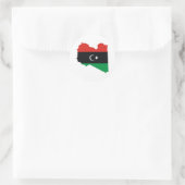 vlag van libië ronde sticker (Tas)