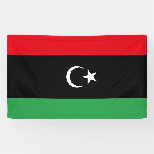 Vlag van Libië Spandoek (Horizontaal)