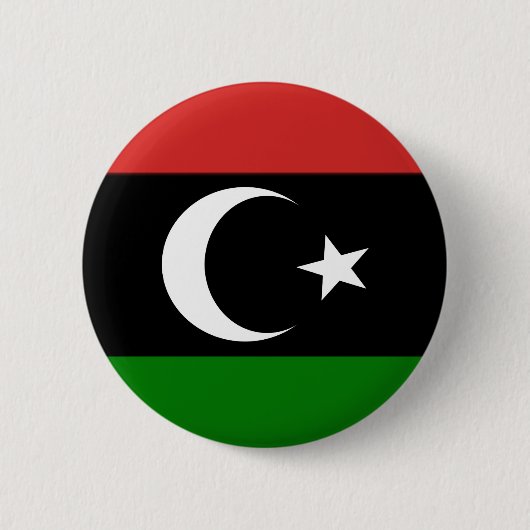 Vlag van Libië voor 1977 Ronde Button 5,7 Cm (Voorkant)