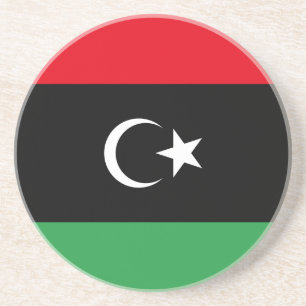 Vlag van Libië Zandsteen Onderzetter