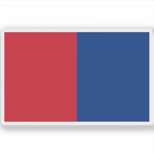 Vlag van Liechtenstein (1852-1921) Sticker (Voorkant)