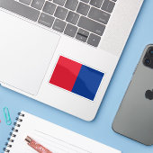 Vlag van Liechtenstein (1852-1921) Sticker (Laptop met iPhone)