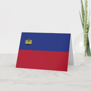 Vlag van Liechtenstein Bedankkaart