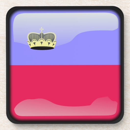 Vlag van Liechtenstein Bier Onderzetter (Voorkant)