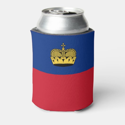 Vlag van Liechtenstein Blikjeskoeler (Blikje Achterkant)