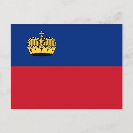 Vlag van Liechtenstein Briefkaart (Voorkant)