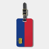 Vlag van Liechtenstein Easy ID Personal Bagagelabel (Voorkant verticaal)