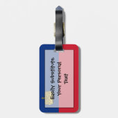 Vlag van Liechtenstein Easy ID Personal Bagagelabel (Achterkant verticaal)