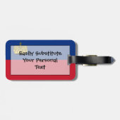 Vlag van Liechtenstein Easy ID Personal Bagagelabel (Achterkant horizontaal)
