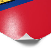 Vlag van Liechtenstein Foto Afdruk (Hoek)