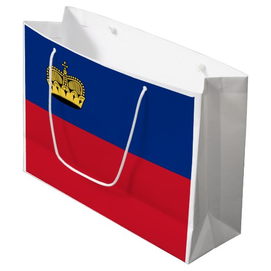 Vlag van Liechtenstein Groot Cadeauzakje (Voorkant Gekanteld)