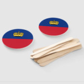 Vlag van Liechtenstein Handwaaier (Niet-gemonteerd)