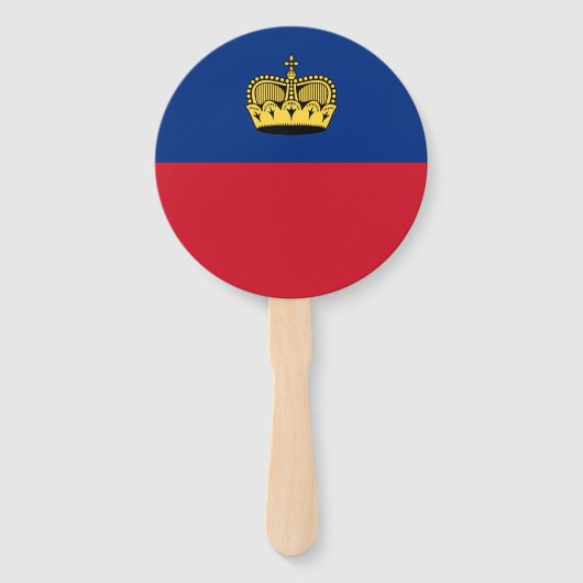Vlag van Liechtenstein Handwaaier (Voorkant)