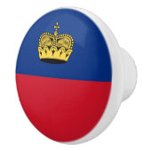 Vlag van Liechtenstein Keramische Knop (Rechts)