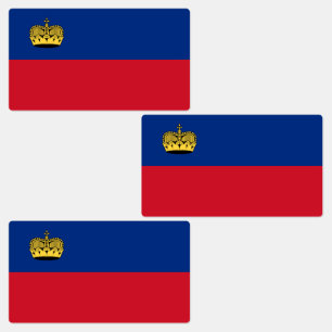 Vlag van Liechtenstein Labels