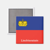 Vlag van Liechtenstein Magneet (Voorkant / Achterkant)