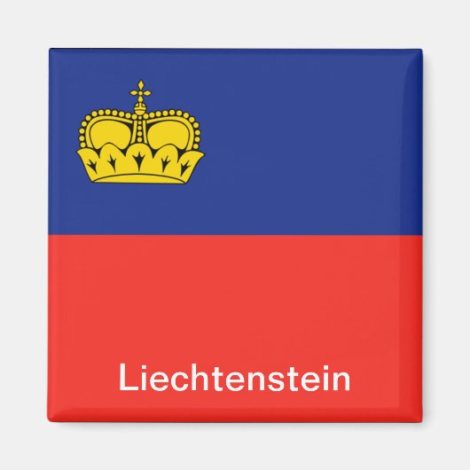 Vlag van Liechtenstein Magneet (Voorkant)