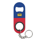 Vlag van Liechtenstein Mini Flessenopener (Achterkant)