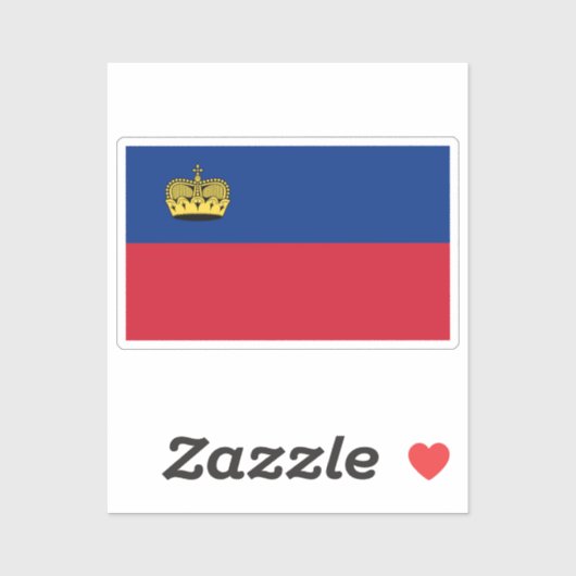 Vlag van Liechtenstein op maat gesneden Sticker (Vel)